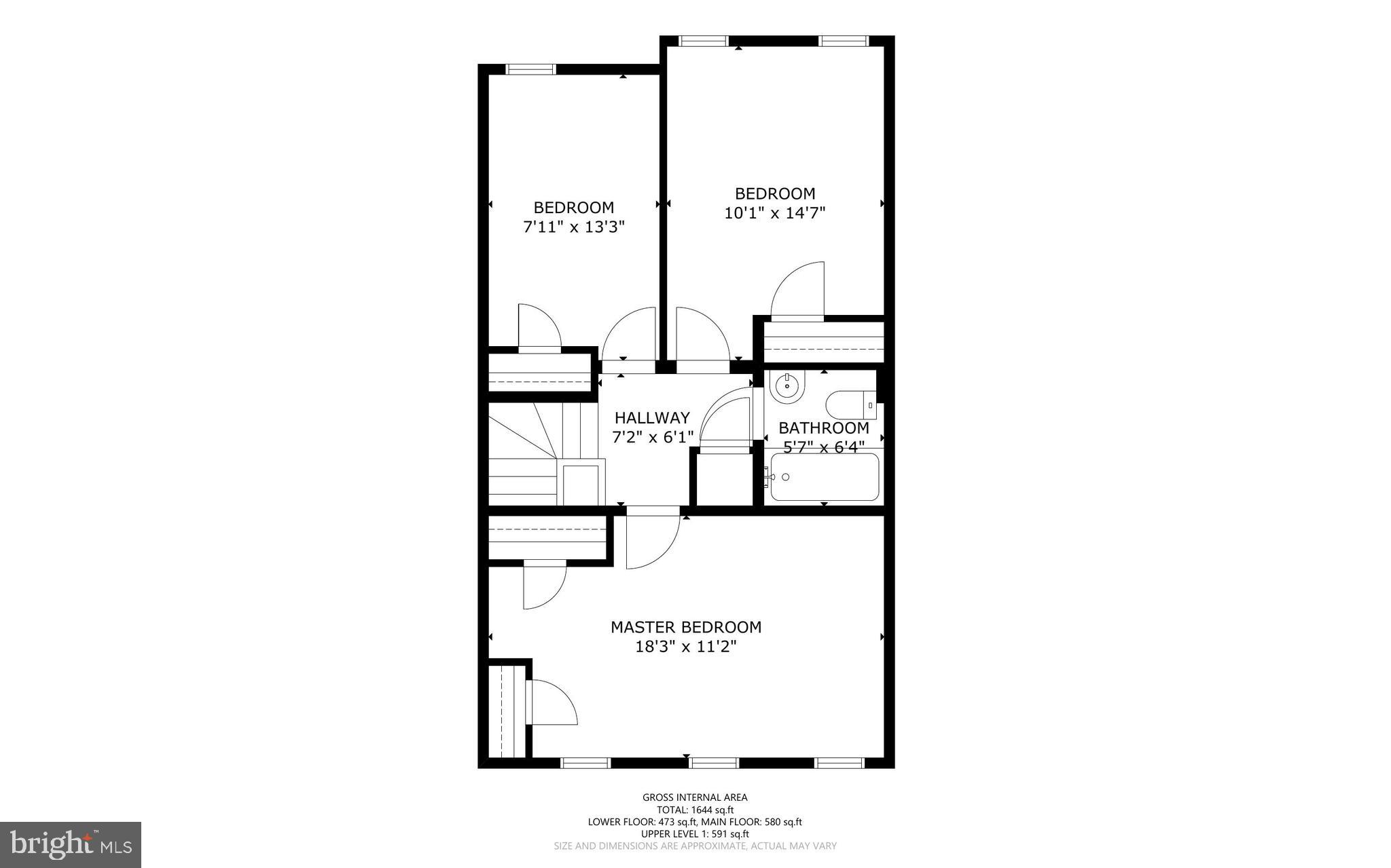 1006 North Rosedale Street Baltimore, MD 21216 - Photo 32 of 34 Upper Level Floor Plan