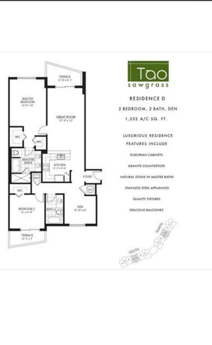2681 North Flamingo Road, Unit 504 Sunrise, FL 33323 - Photo 6 of 13 a picture of a floor plan