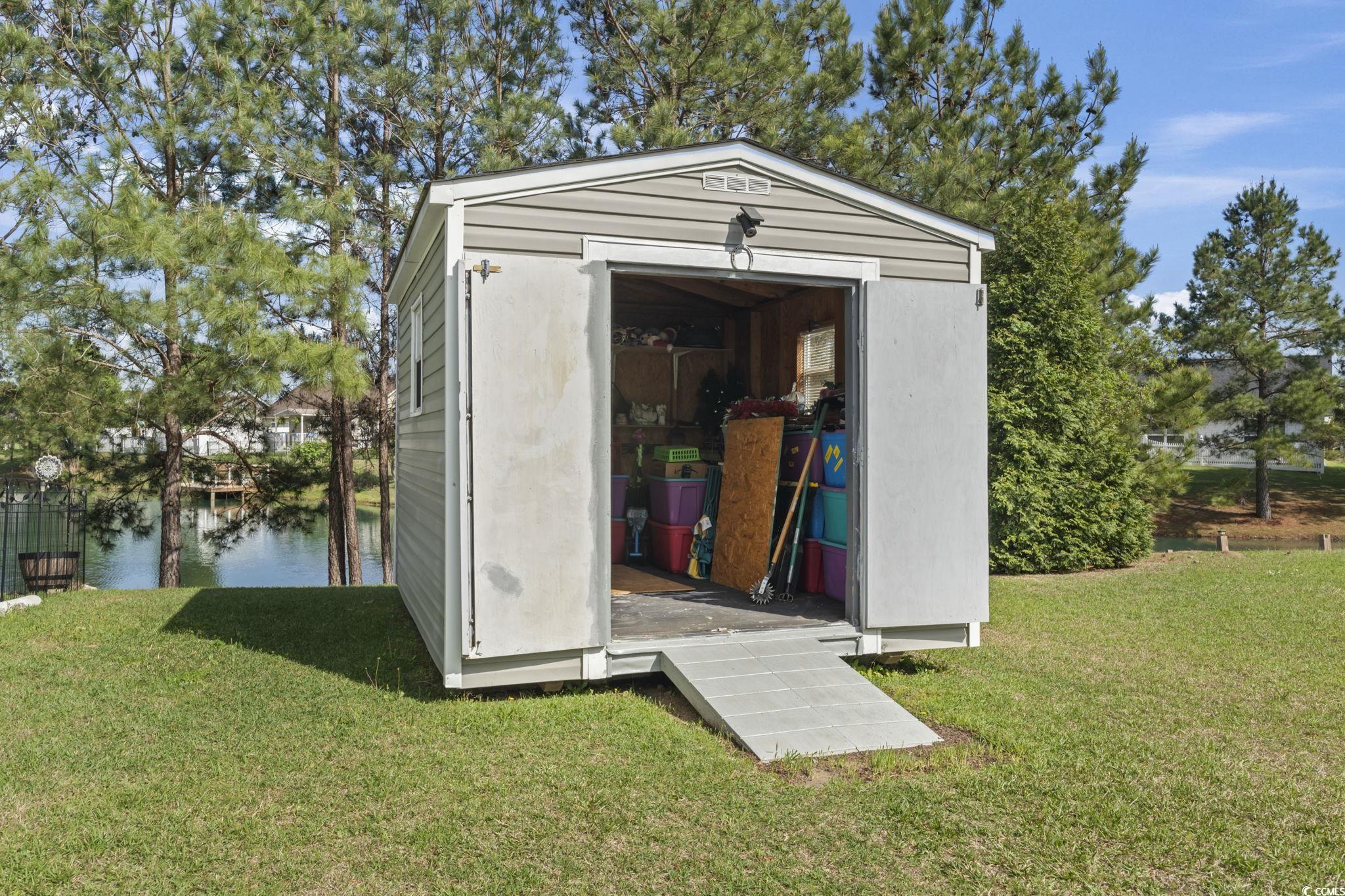 105 Windsor Springs Road Conway, SC 29527 - Photo 30 of 35 View of shed featuring a water view