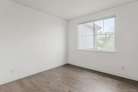 an empty room with a window