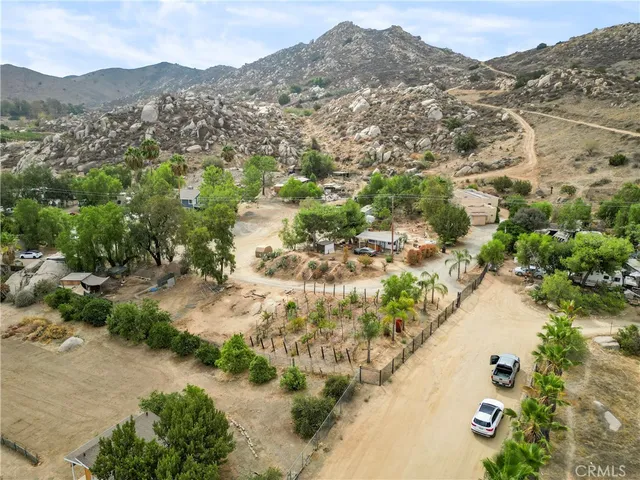 a view of a city with a mountain