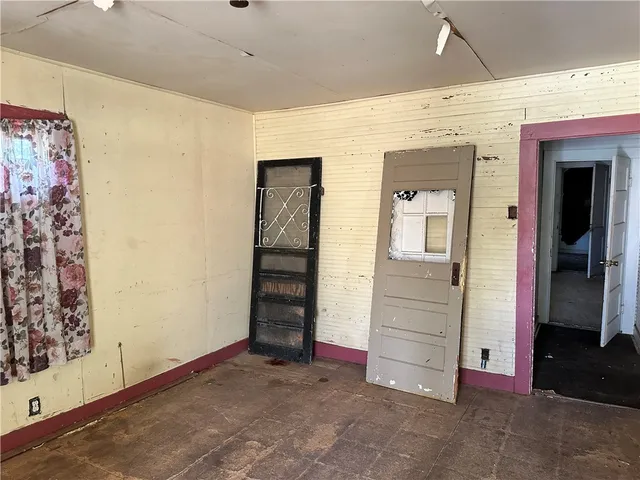 a view of a bathroom with a tub