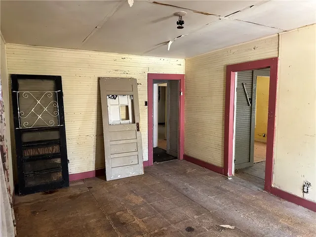 a view of a glass door with a glass door and a window