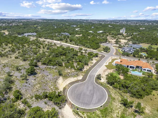 a view of a lake from a yard