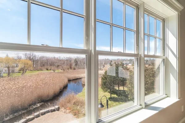a view of a glass door