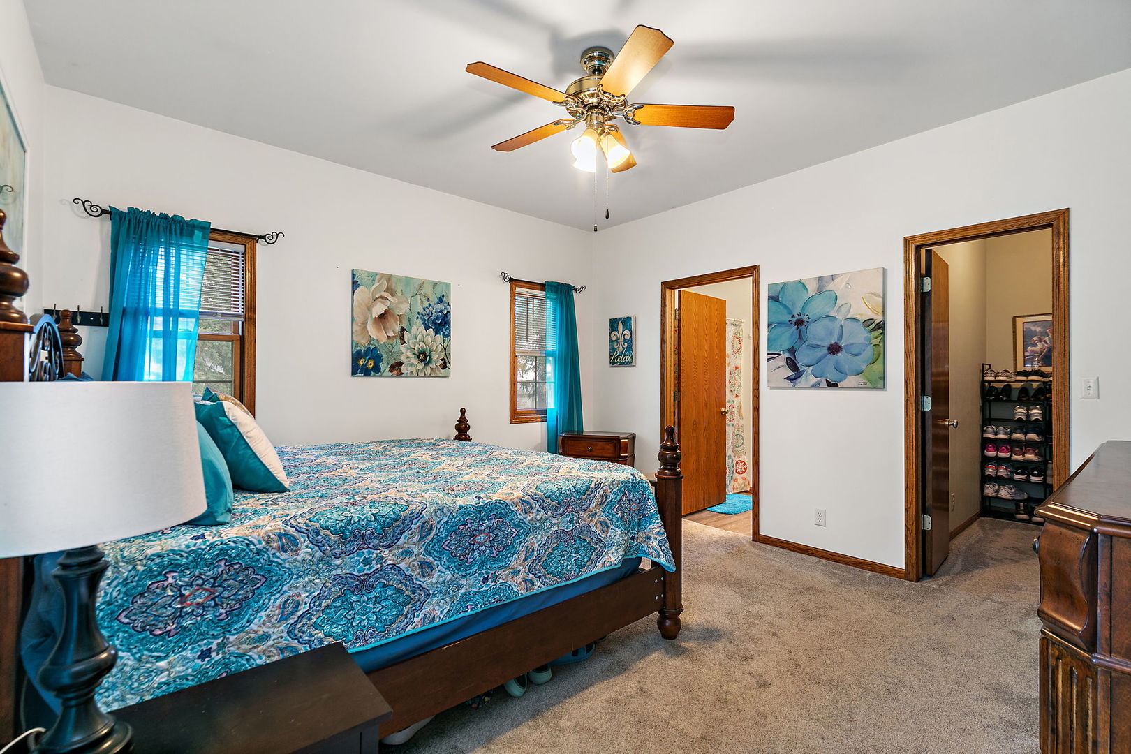 201 West Hardanger Gate Lee, IL 60530 - Photo 11 of 37 a bedroom with a bed and dresser