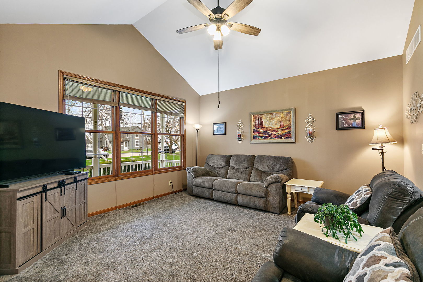 201 West Hardanger Gate Lee, IL 60530 - Photo 5 of 37 a living room with furniture and a flat screen tv