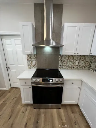 a stove top oven sitting inside of a kitchen