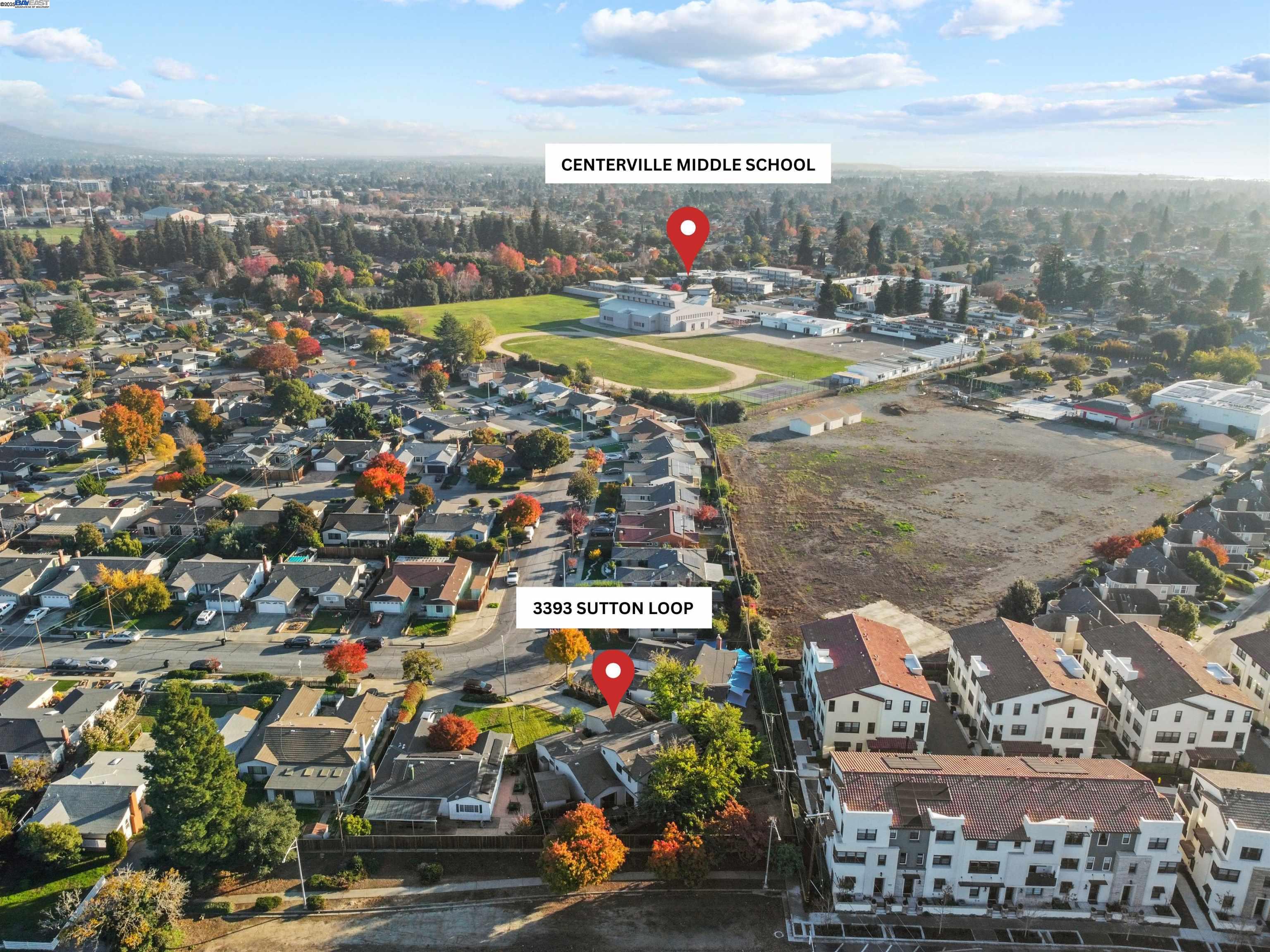 3393 Sutton Loop Fremont, CA 94536 - Photo 40 of 47 an aerial view of city