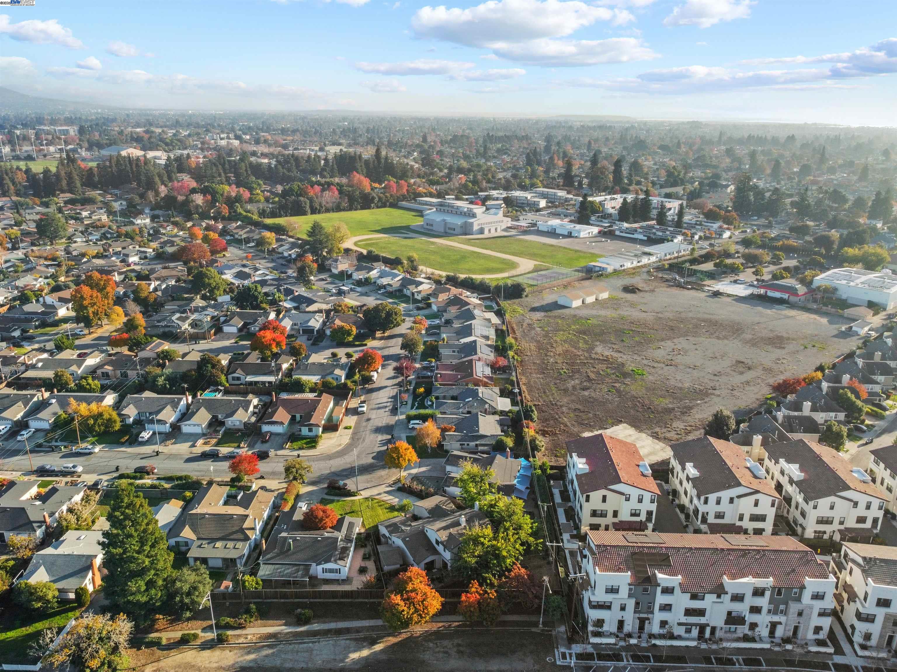 3393 Sutton Loop Fremont, CA 94536 - Photo 47 of 47 an aerial view of residential houses with outdoor space