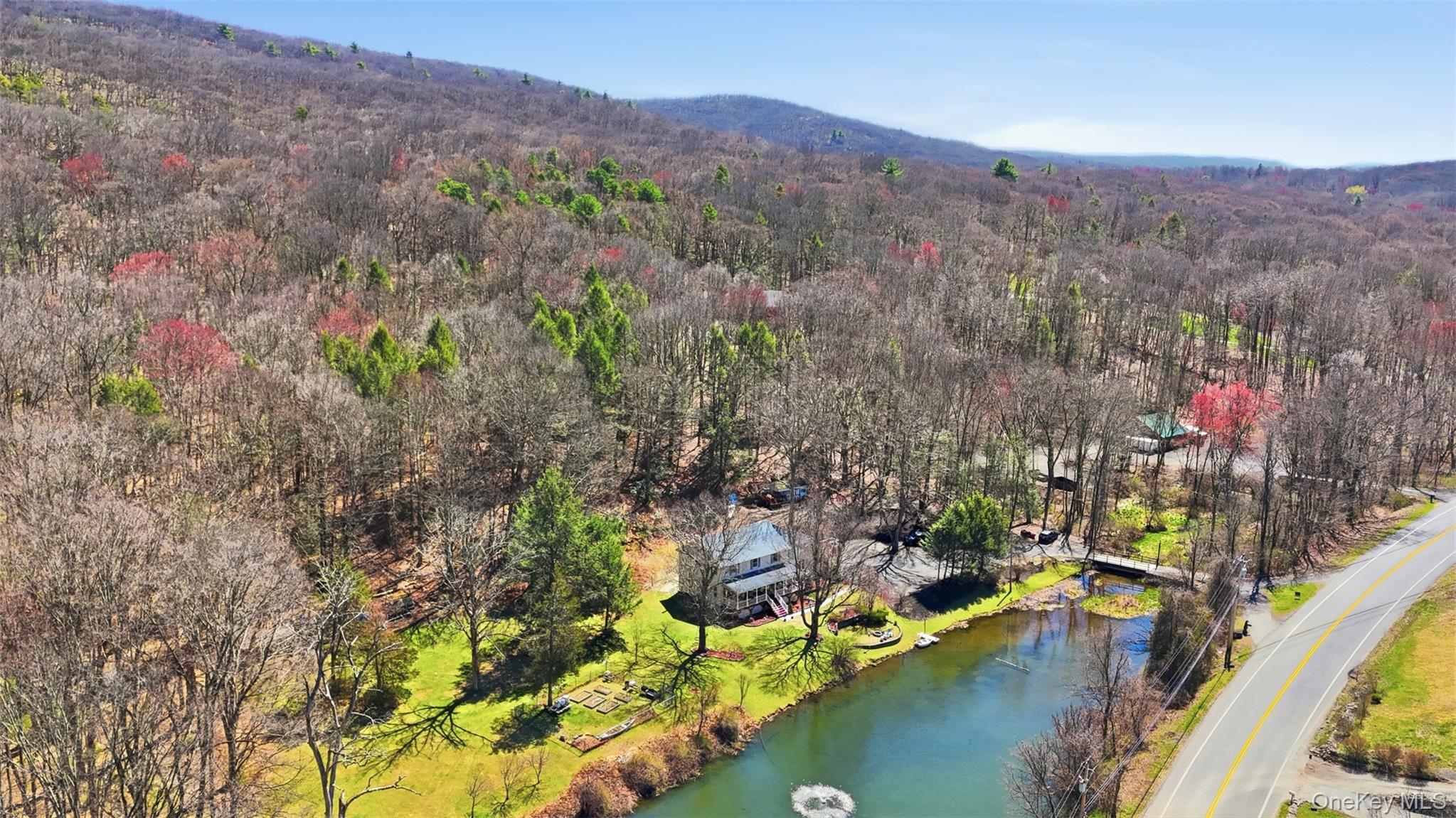 1285 Lakes Road Monroe, NY 10950 - Photo 30 of 45 a view of a house with a mountain and a forest