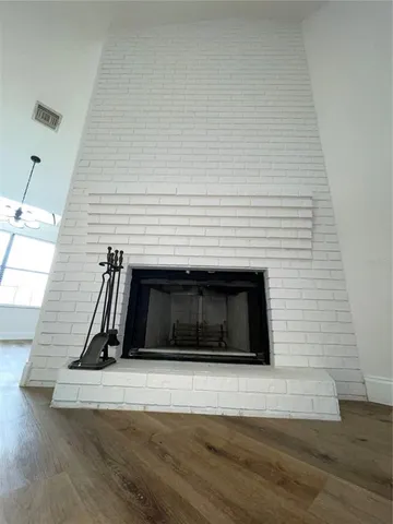 a view of a fireplace