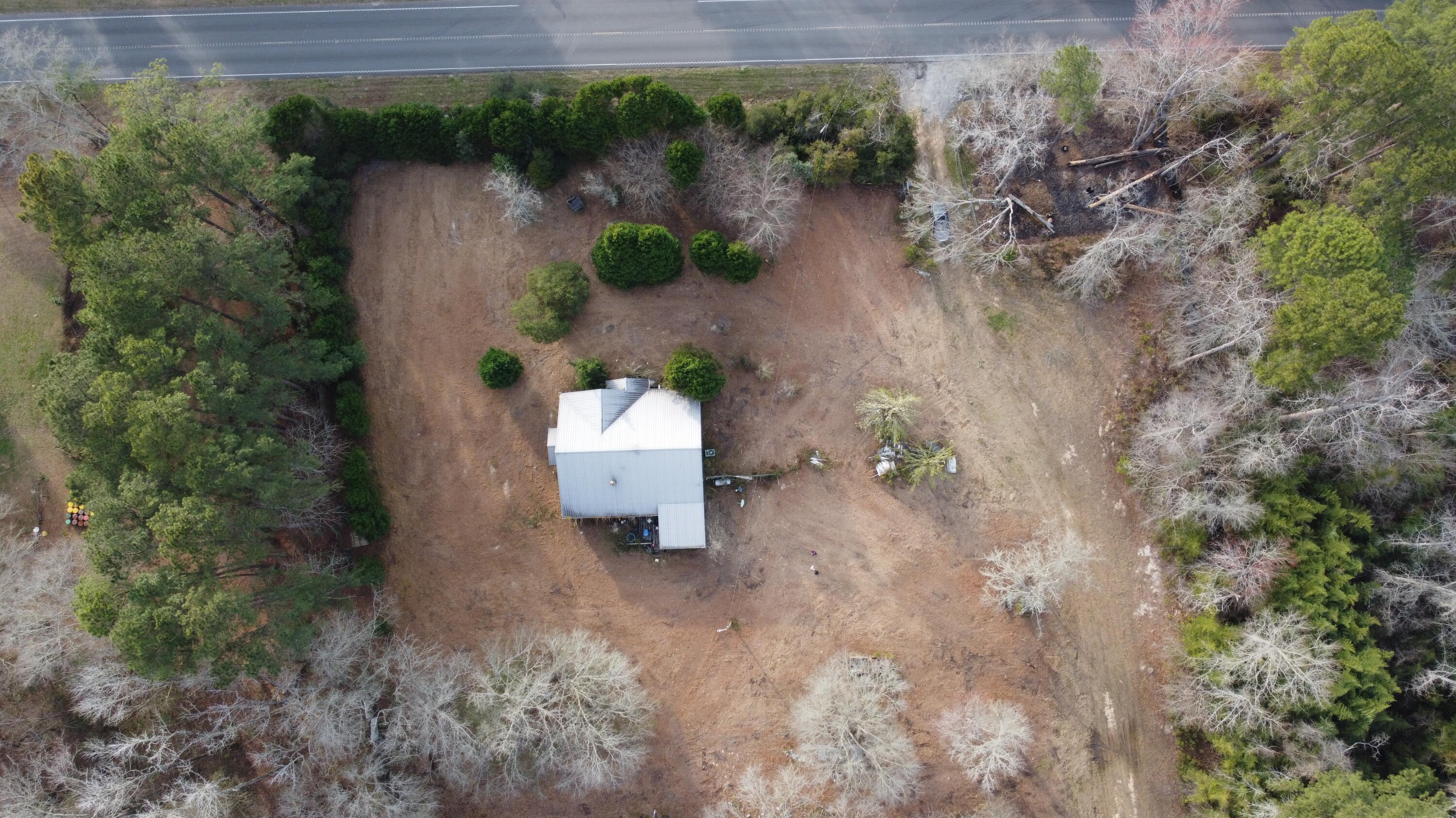 1735 Highway 15 South St. George, SC 29477 - Photo 9 of 9 Drone Over House & Street