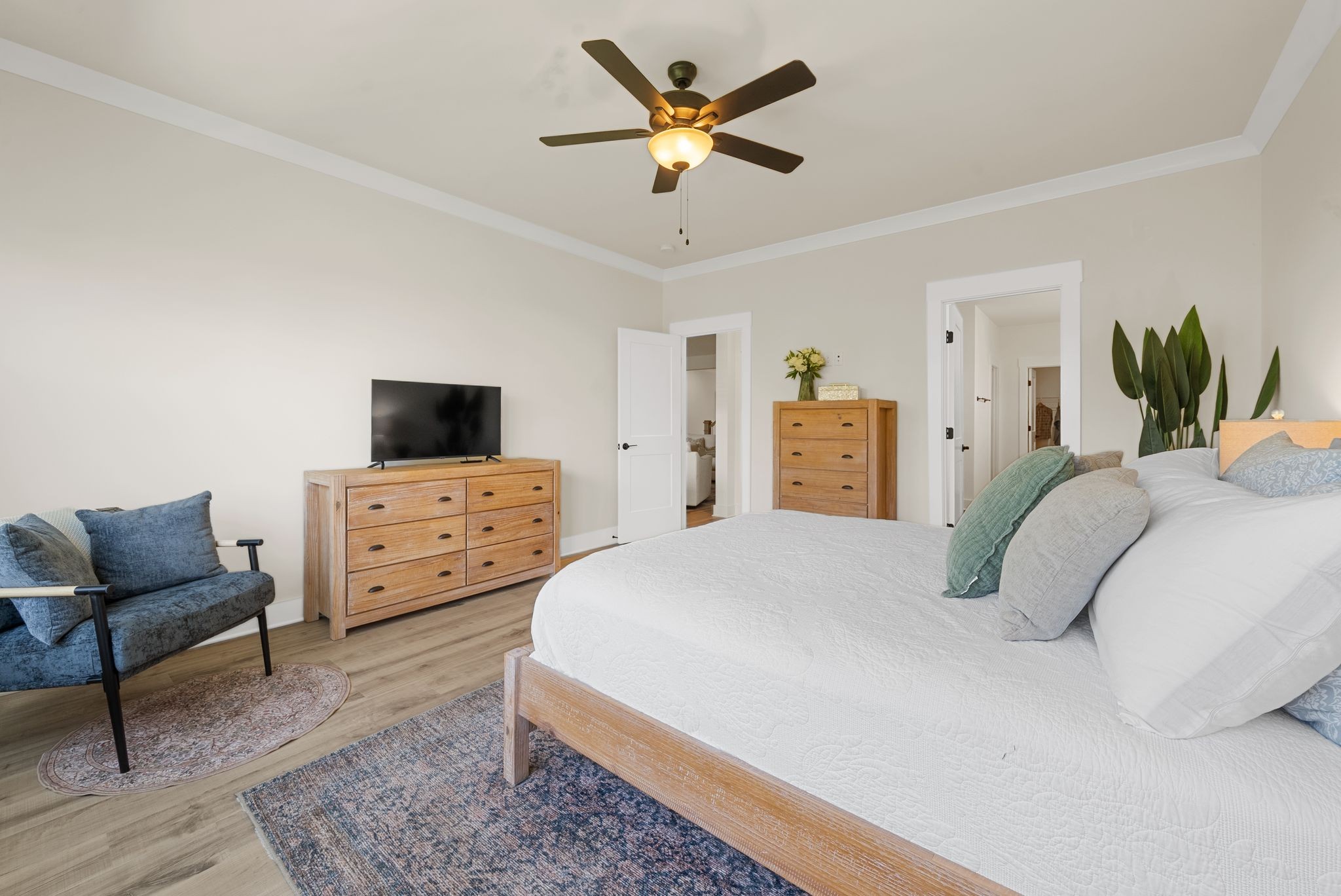 4043 John Marsh Road Spring Hill, TN 37174 - Photo 36 of 56 a bedroom with furniture and wooden floor