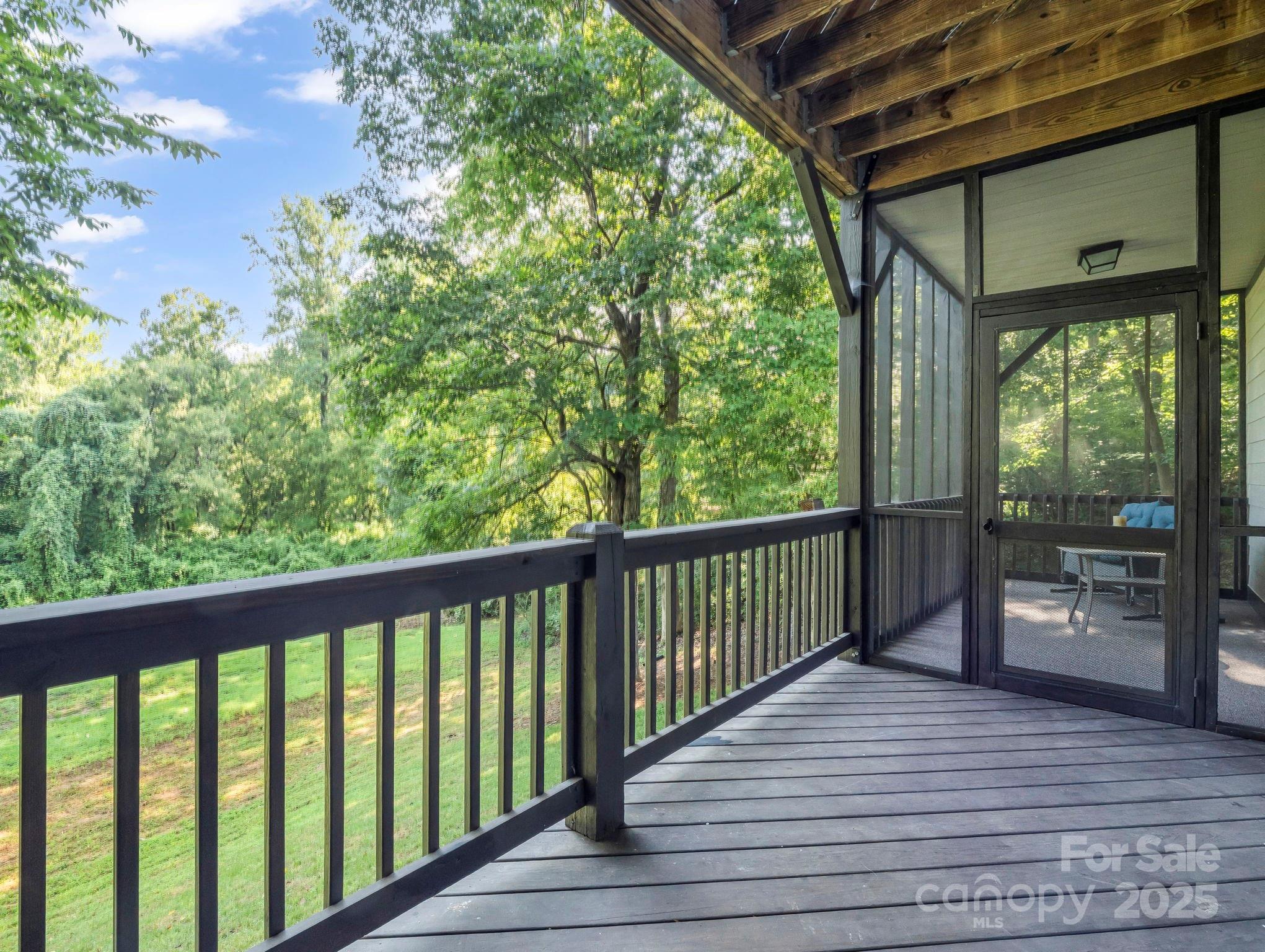 34 West Rambling Creek Tryon, NC 28782 - Photo 31 of 48 a view of a balcony with wooden floor