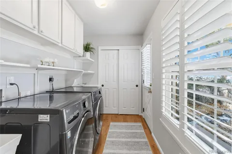 a view of a yard with a large tree