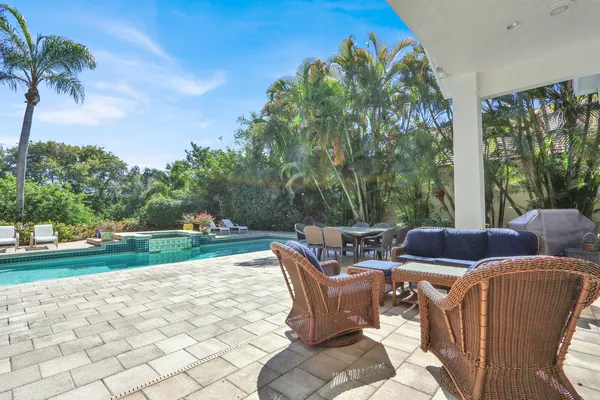 a house view with a garden space