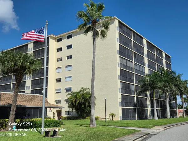 a front view of a building