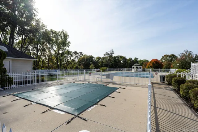 a view of a park with slide