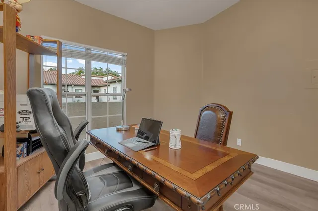 a view of outdoor space with seating area