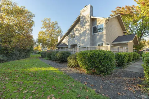 a view of backyard with green space