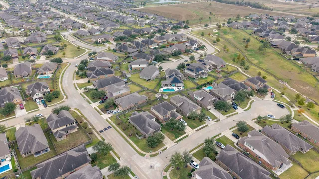 an aerial view of a city