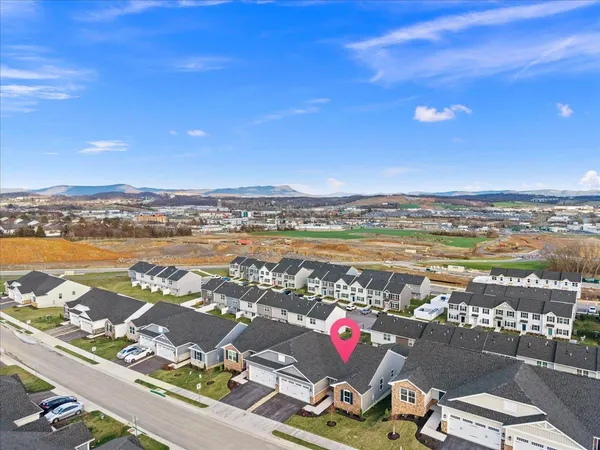 an aerial view of a city