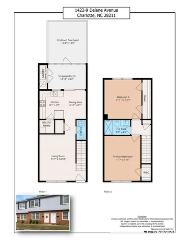 $1,725 | 1422 Delane Avenue, Unit 9, Charlotte, NC 28211