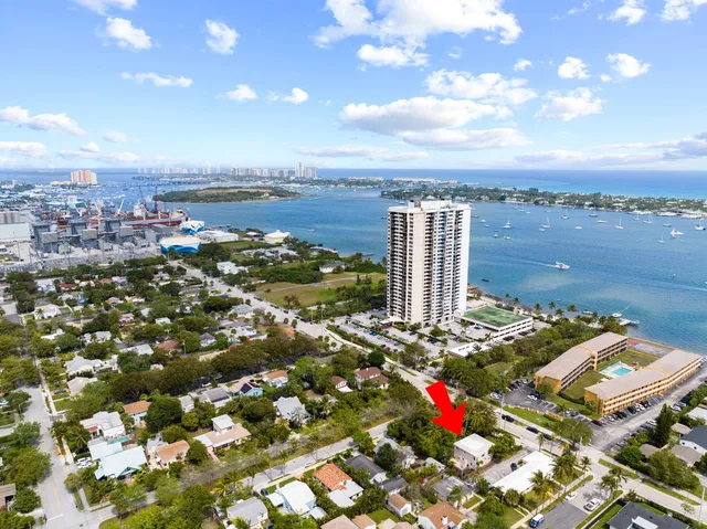 an aerial view of a city