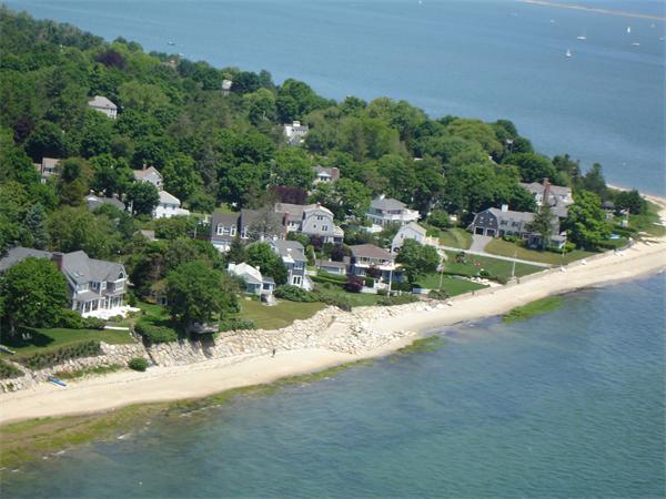 56 Massasoit Road Duxbury, MA 02332 - Photo 23 of 23 an aerial view of a house with a yard and lake view