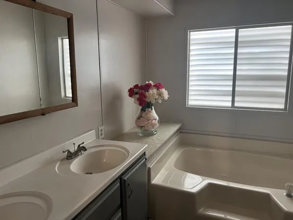 a bathroom with a sink and a bathtub
