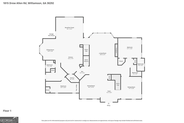 $1,250,000 | 1815 Drew Allen Road, Williamson, GA 30292