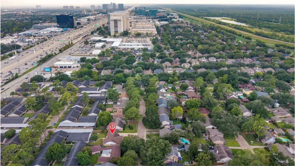 an aerial view of city