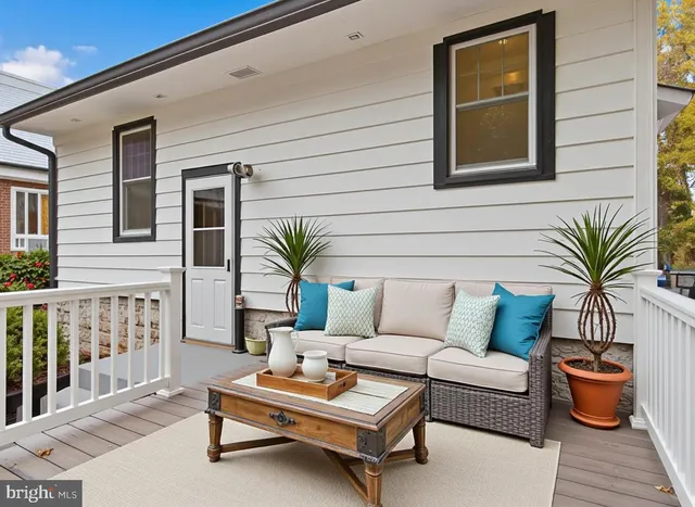 a building outdoor space with furniture