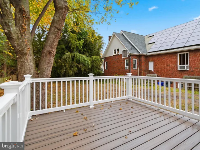 a view of wooden deck