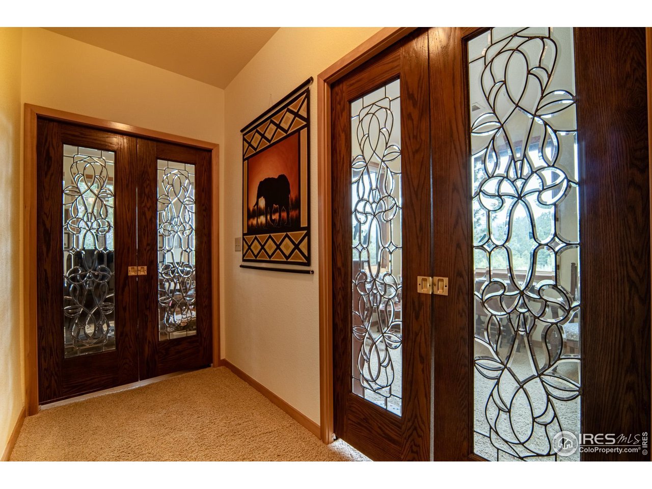 237 Puma Drive Boulder, CO 80302 - Photo 24 of 40 Custom leaded glass pocket doors