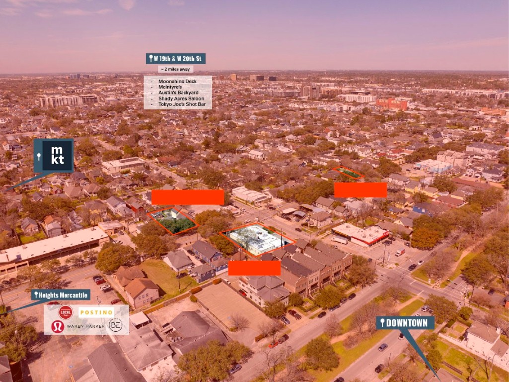 1439 Yale Street Houston, TX 77008 - Photo 3 of 3 an aerial view of residential building with parking space