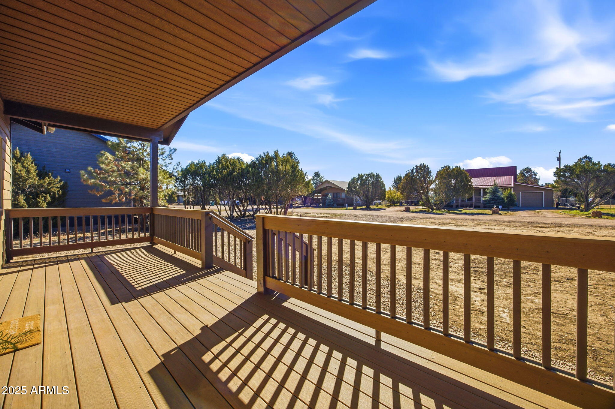 2224 Meadow Lane Overgaard, AZ 85933 - Photo 4 of 30 a view of balcony with wooden floor and iron fence