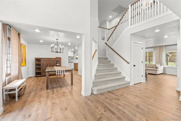 a view of livingroom with furniture and wooden floor