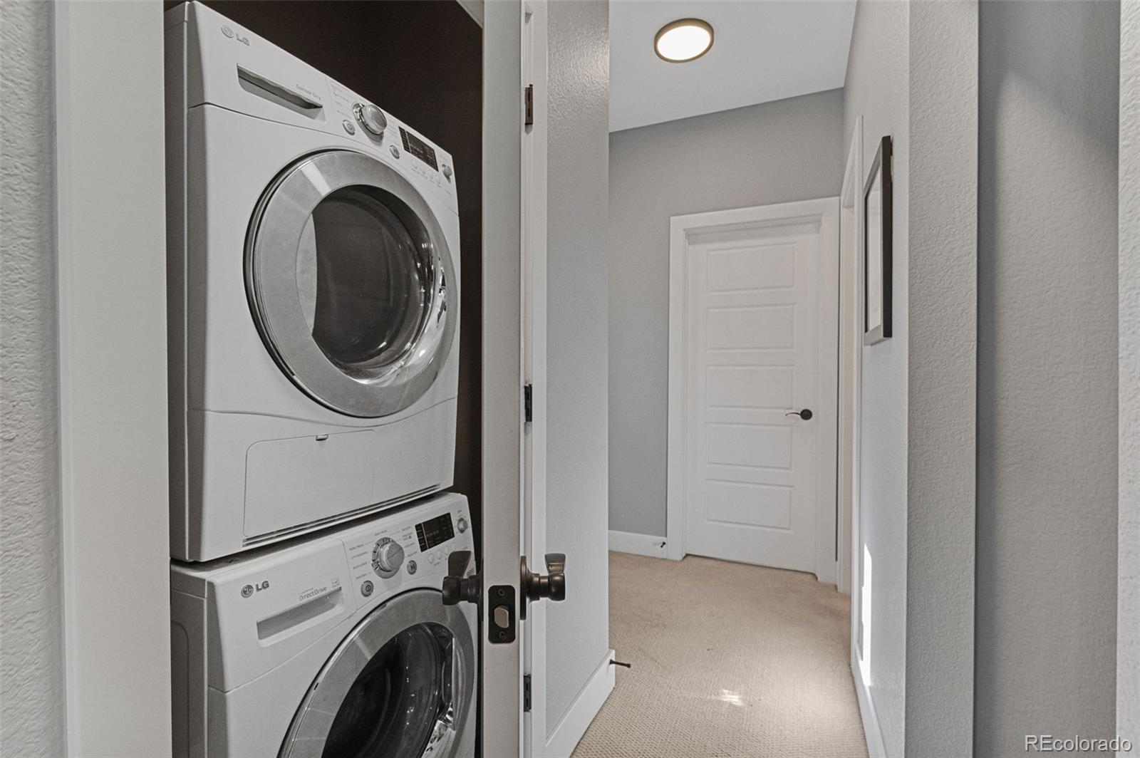 1583 South Ogden Street, Unit 1583 Denver, CO 80210 - Photo 21 of 28 a view of a storage & utility room with washer and dryer