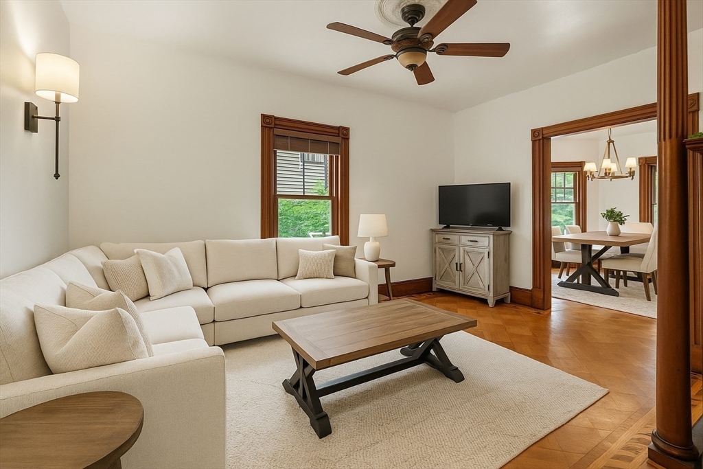 29 Dell Avenue Boston, MA 02136 - Photo 13 of 28 a living room with furniture and a flat screen tv
