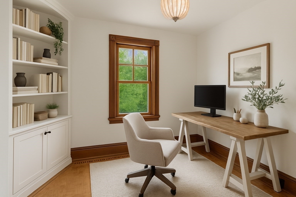 29 Dell Avenue Boston, MA 02136 - Photo 19 of 28 a view of a workspace with furniture and a window