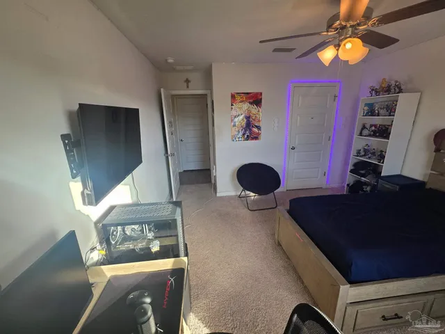 a view of wooden door