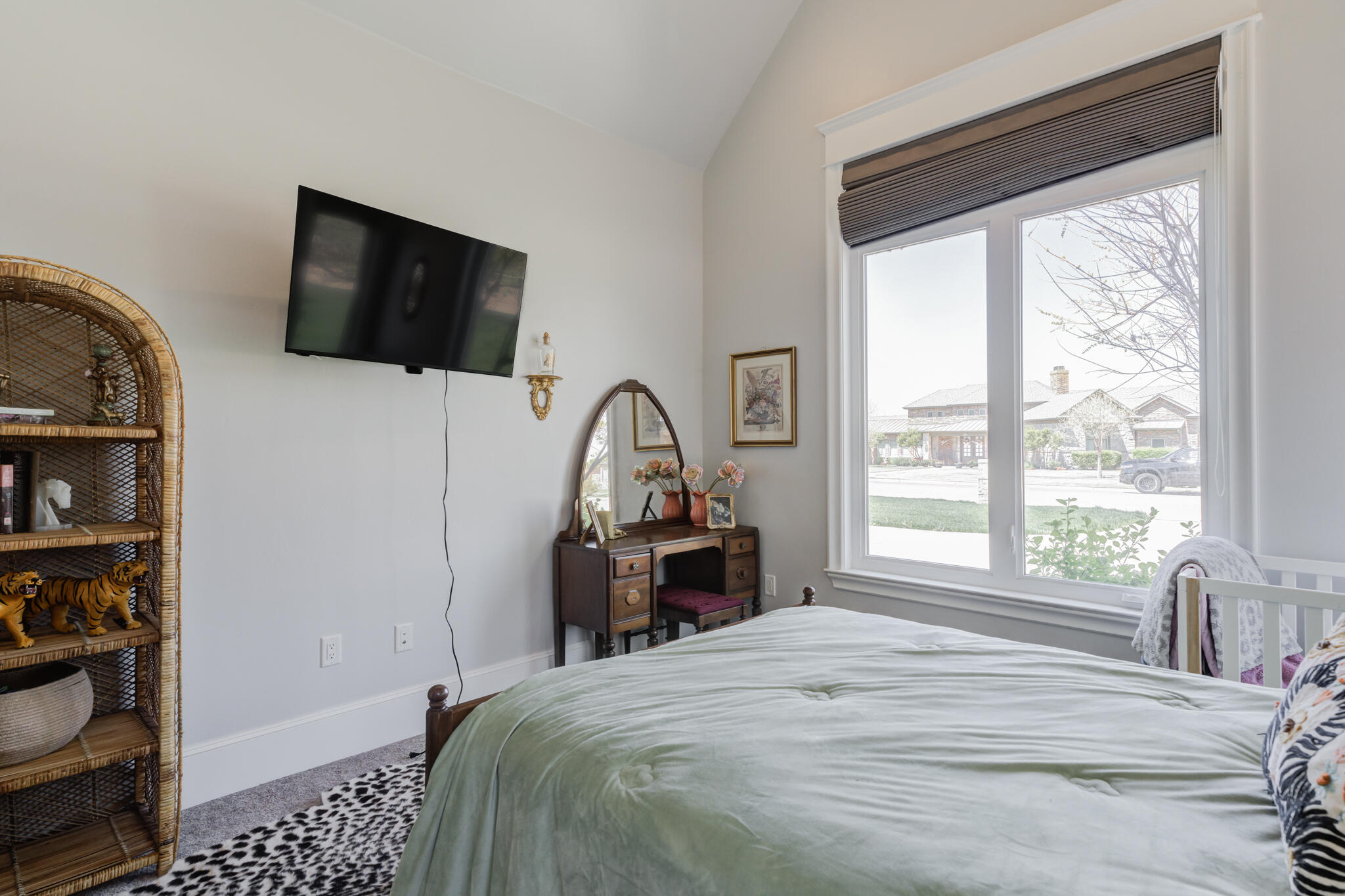 8917 County Road 6870 Lubbock, TX 79407 - Photo 30 of 53 a bedroom with a bed a window and television