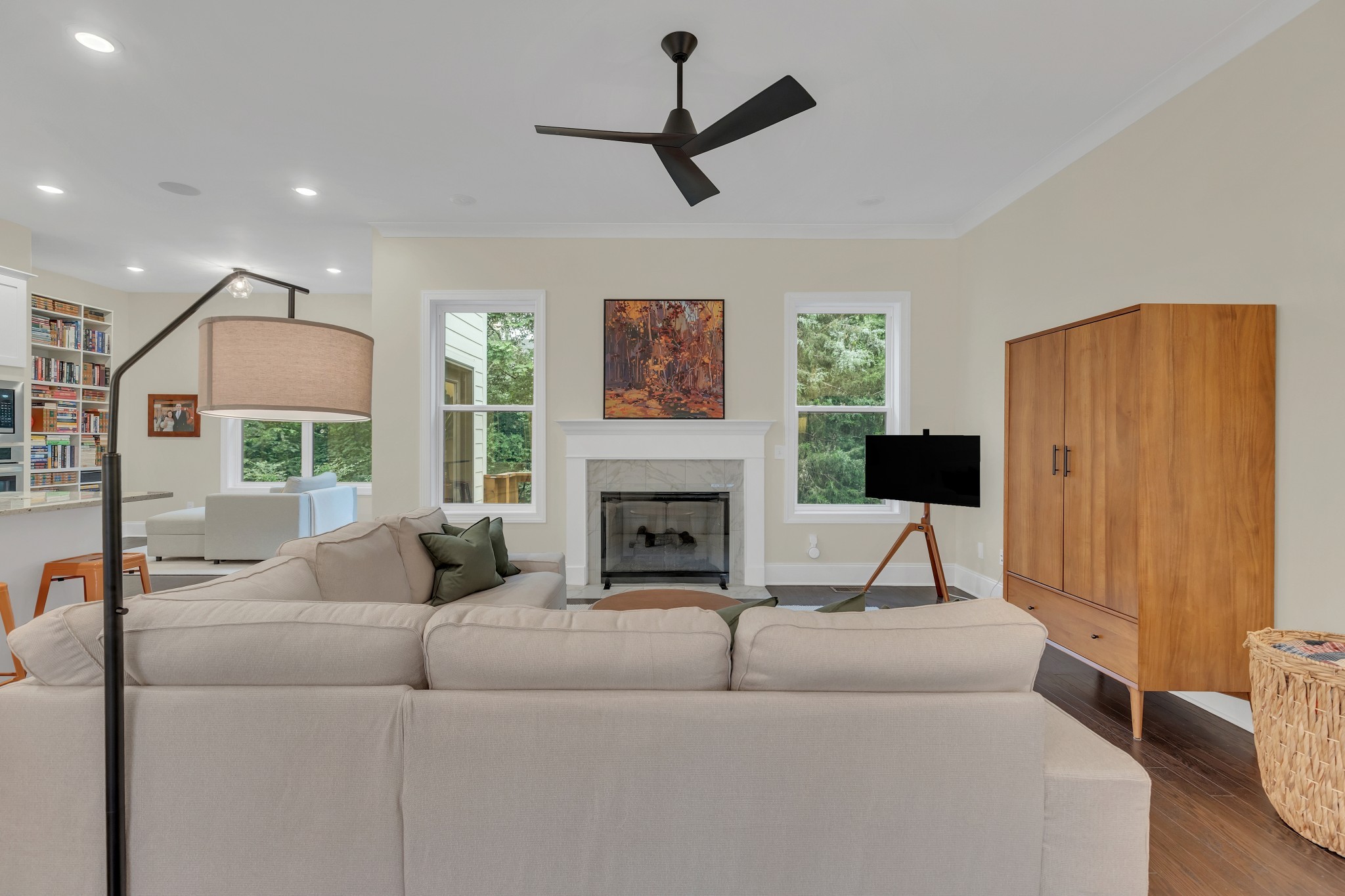 8040 Still Spg Rdg Drive Nashville, TN 37221 - Photo 7 of 38 a living room with furniture and a fireplace