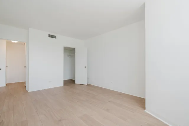 a view of small space with empty racks