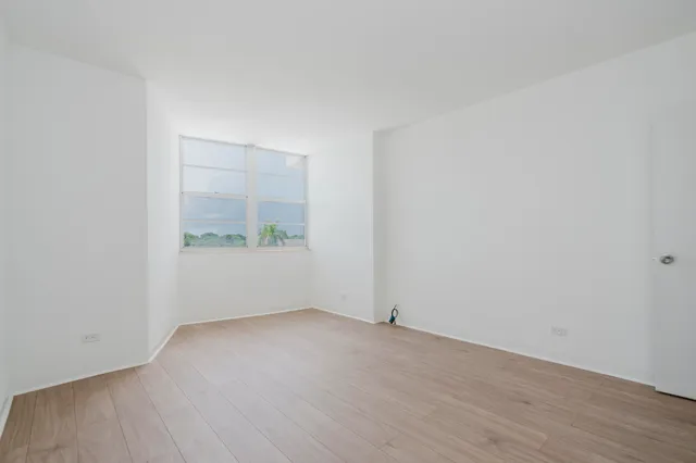 a view of elevator with hallway