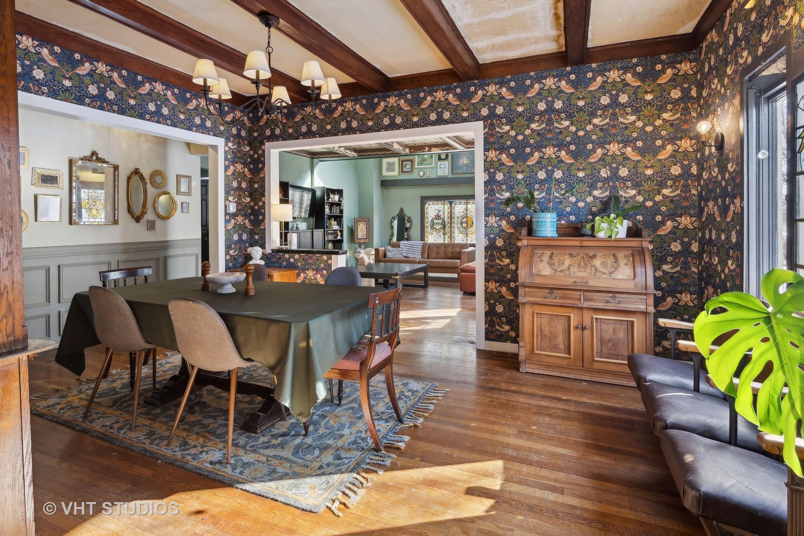 3762 North Harding Avenue Chicago, IL 60618 - Photo 10 of 25 a dining room with furniture a rug and wooden floor