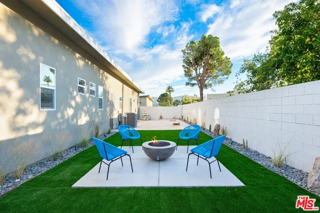 a view of a terrace with a couch