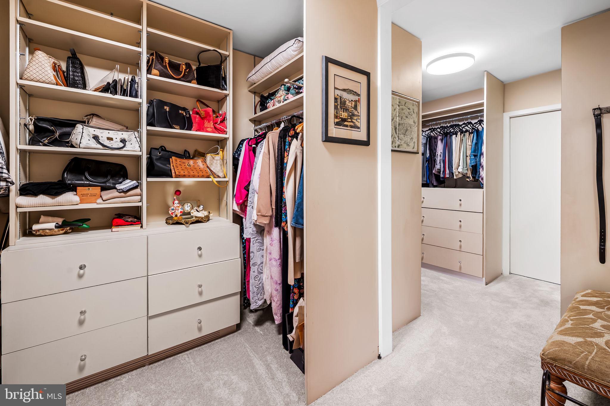 8014 Melody Lane, Unit 8014 Baltimore, MD 21208 - Photo 26 of 51 a view of walk in closet with clothes and shoes